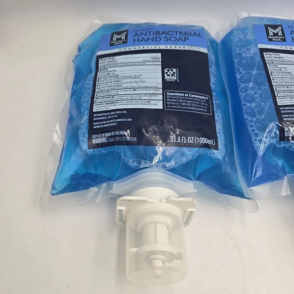 Member's Mark Commercial Foaming Antibacterial Soap 2 Pack Refills, 33.8 Oz Each